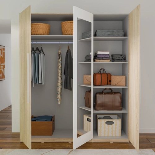 Szafa ubraniowa Dąb Sonoma z białym